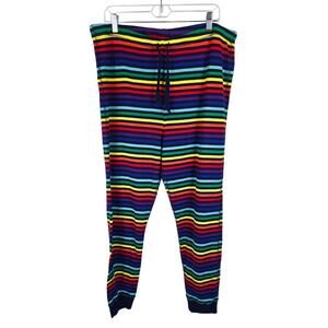 Primary 100% Organic Cotton Rainbow Stripe Jogger Lounge Women's XL